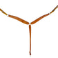 Brown leather tooled rose breast collar